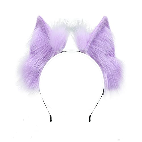 Faylay Wolf/Fox/Cat Ear Cosplay Headwear Girl Accessories Handmade Hairband Furry Ear Faux Fur Headband