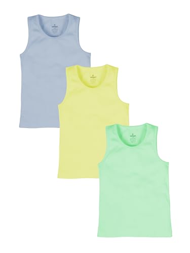 Image of KiddoPanti Boys 100% Cotton Rib Vest Pack of 3