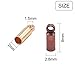 LiQunSweet 300 Pcs 6 Colors Brass Glue-in Leather Cord End Caps Terminators Barrel End Tip with Loop Ring for Bag Pendant Earring Choker Tassel DIY Jewelry Making