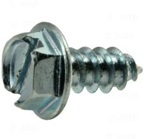Miniatura 2 de Hard-to-Find Fastener 014973265397 Tornillos de chapa de arandela hexagonal ranurada, 8 x 38, pieza-100, zinc