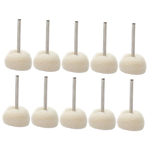 MUCKLILY 5sets Buffing Wheels Wool Polishing Wheels Buffing Blue Cotton Polishing for Watch 10pcs*5