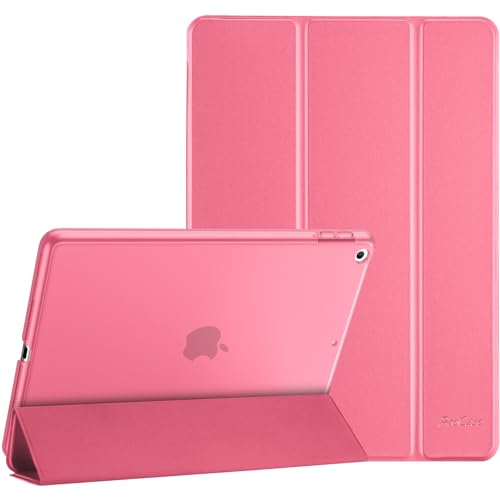 ProCase Smart Case for iPad 9.7 Inch iPad 6th/5th Generation 2018 2017(Model: A1893 A1954 A1822 A1823), Ultra Slim Lightweight Stand Cover with Translucent Frosted Back -Melonpink