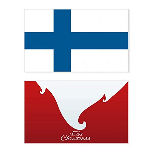 Carte de Noël drapeau Finlande pour rompre la monotonie des vœux avec un style vintage