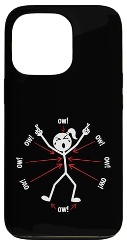 Ow Ow Ow Ow Stickman Figure Humorous Chronic Pain Awareness �X�}�z�P�[�X iPhone 13 Pro �p