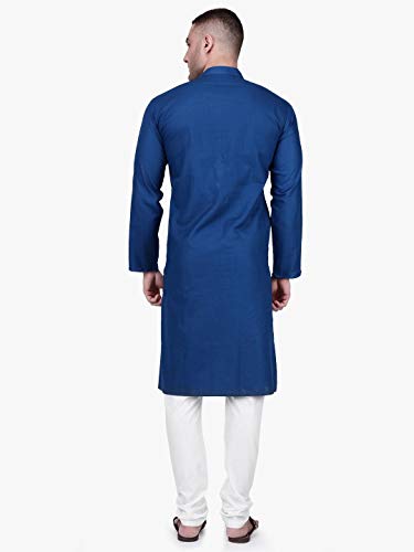 Men's Premium Cotton Solid Kurta with Drawstring Pajama Set Churidar | 21 Colours |4