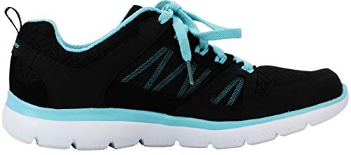 Skechers Skechers Women's Summits atShoes, Black Light Blue, 7.5 US