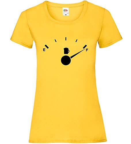 T-shirt femme motif bière jaune tournesol XL le cadeau humoristique
