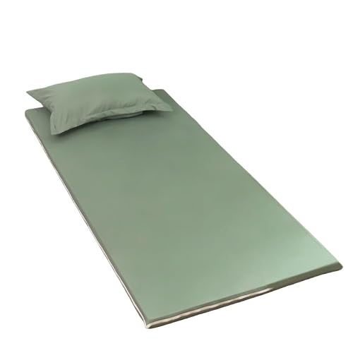 Floor Futon Mattress Cover for Traditional Japanese Futon Mattress, Cotton Futon Slipcovers Futon Protector with Zipper(Green,120x190cm(suit1-6cm))