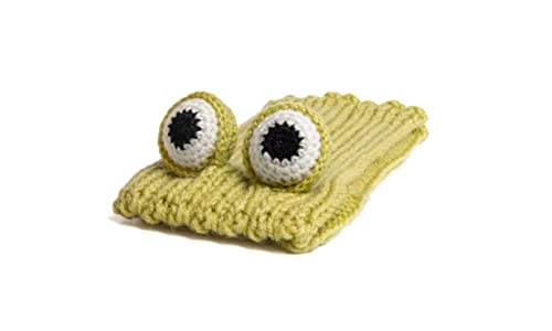 Zoo Snoods Frog Costume For Dogs & Cats Halloween (Medium) - No Flap Ear Wrap Hood For Pets, Dog Frog Ears For Winters, Christmas & New Year, Soft Yarn Ear Covers… #TOP1