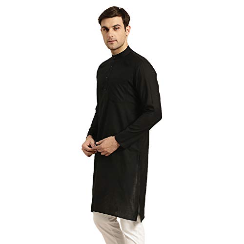 Image of SOJANYA Men's Cotton Straight Fit Casual(Since 1958 Solid Kurta Crafted for Elegance