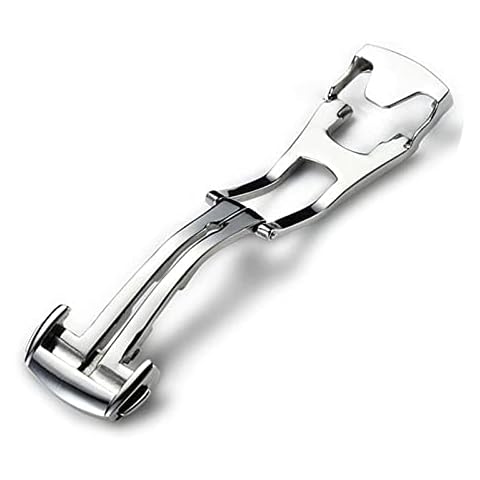 Spacmirrors 18mm/20mm Stainless Steel Deployant Watch Strap Folding Buckle Clasp Fit Cover