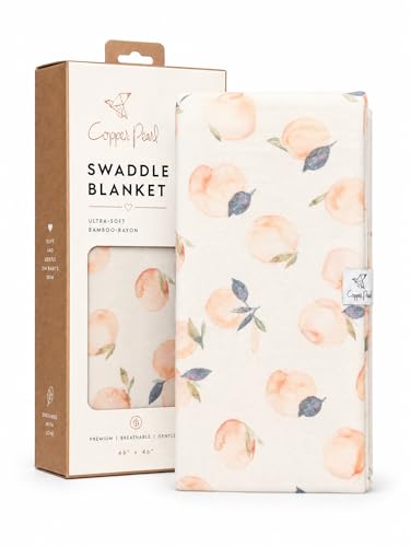 Image of Copper Pearl Swaddle Blankets for Newborns | Soft Stretchy Receiving Blankets for Boys and Girls | Large 46 x 46 Inch Baby Blankets | Lightweight and Breathable Swaddles | Caroline
