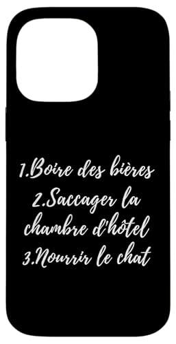 Rock Attitude Boire Bieres Saccager Chambre Nourrir le Chat �X�}�z�P�[�X iPhone 14 Pro Max �p