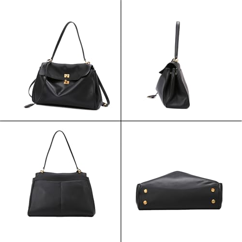 Slouchy Luxury Tote Bag with Soft PU Leather,Top Handle Bag,Large Capacity Shoulder Bags for Women2