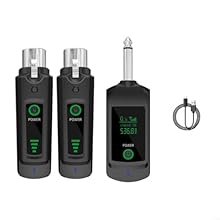 STABLE 80M RANGE: Move freely on stage with our 2.4G Wireless Microphone Converter delivering clear audio up to 262ft without signal dropouts 5 HOUR BATTERY LIFE: Built-in rechargeable cells power your XLR Transmitter Receiver for over 5 hours, perfe...