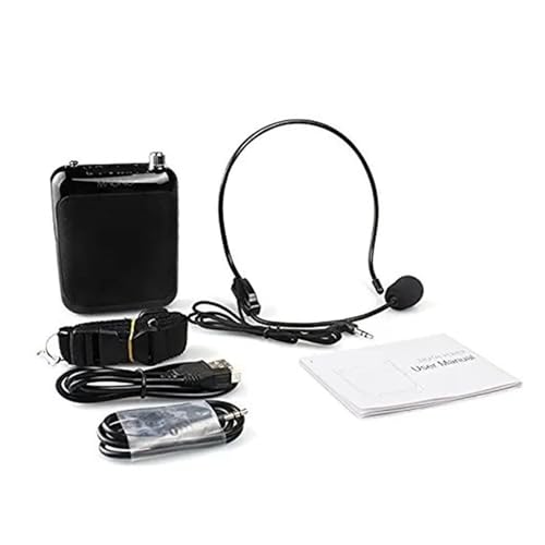 Amplificateur Vocal pour Microphone Amplificateur Vocal Mégaphone Booster Microphone Mini Haut-Parleur Portable Micro Professionnel avec FM for Les Guides Touristiques des Enseignants Batterie Longue