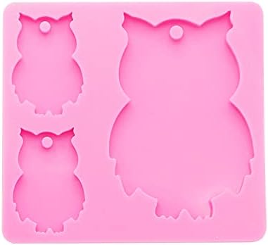 Angel Wings Owl Family Shape Epoxy Craft Keychain Silicone Mould Birds Style Polymer Clay Mold DIY Necklace Epoxy Resin Jewellery Silicone Mold Resin Crafting Molds image 4