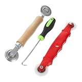 jojofuny 1set Window Screen Repair Tools Kit with Roller and Hook Double Bearing Spline Remover for Easy Installation of Patio Porch and Garden Screens