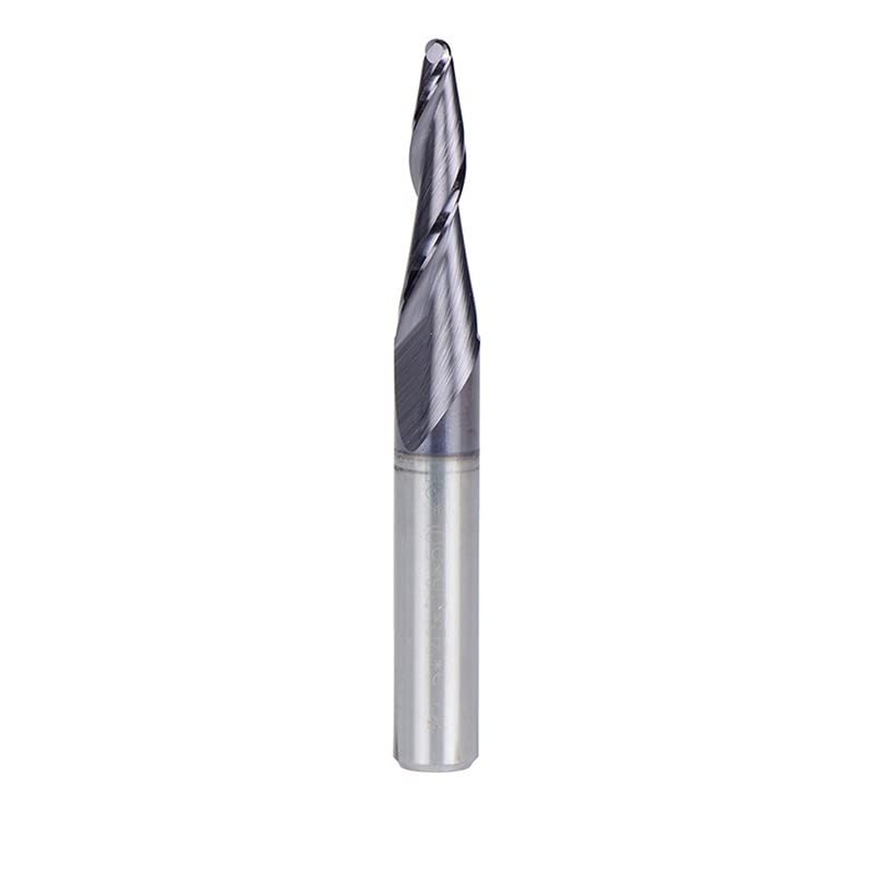 2 uds R1.5 * D6 * 20 * 50L * 2F sólido 6mm punta de bola cónica fresas brocas de enrutador CNC cónico madera Metal fresa