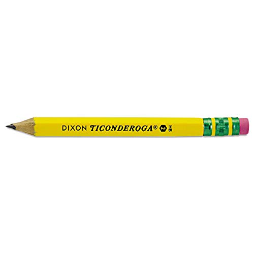Ticonderoga Golf Pencils with Erasers, 2 HB Lead, Yellow, Pack of 72