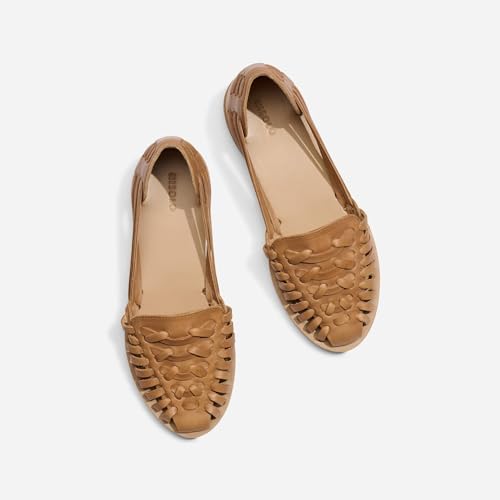 Nisolo Women's Huarache Sandals, Almond, 7, Slip-On Comfort, Designed for Casual Everyday Wear, Handwoven & Waterproof Leather, No-Slip Sole3