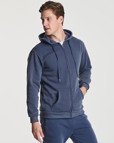 Real Essentials 3 Pack: Mens Fleece Long Sleeve Full Zip Hoodie - Athletic Sweatshirt Jacket (Available in Big & Tall)2