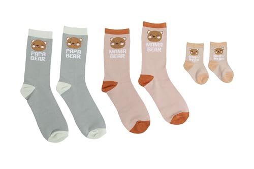 Pearhead Unisex Family Matching Sock Set, Stocking Stuffer Christmas Gift For Dad Son Daughter Mom, Toddler and Baby Apparel