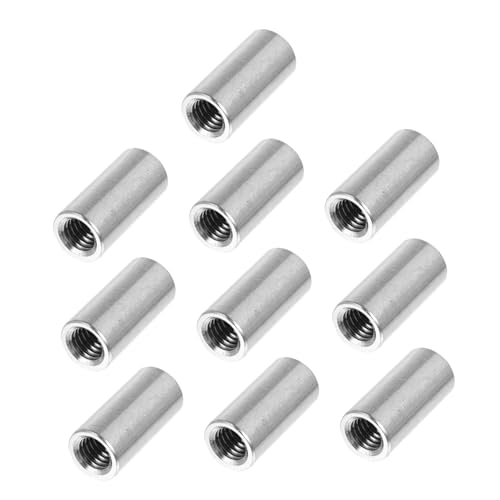 GALPADA 10 Pcs Round Connector Nuts Stainless Coupling Nuts High Temp Resistance