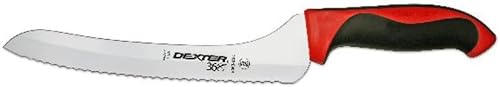 Dexter - Rebanador de corte festoneado de 9 pulgadas, mango rojo