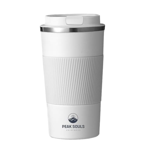 PeakSouls SmoothMüg - Taza de acero inoxidable con sistema anti quemaduras y anti derrames