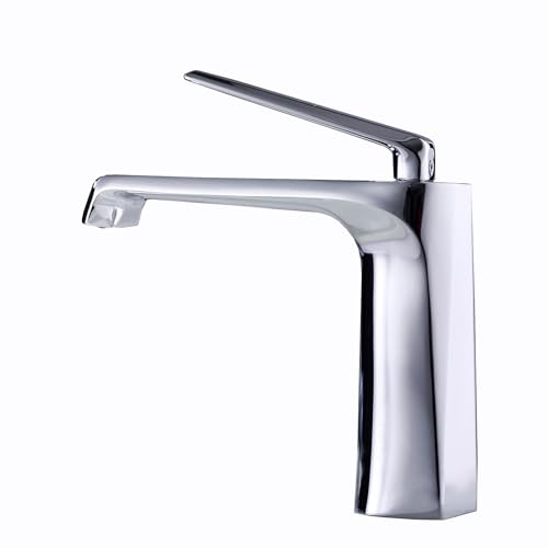 Mitigeur de lavabo cascade noir au design épuré durable