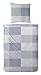 Produktbild Hahn Haustextilien Primera Bettwäsche 113006 Renforce 100% Baumwolle Grau Karo 135x200 + 80x80 cm