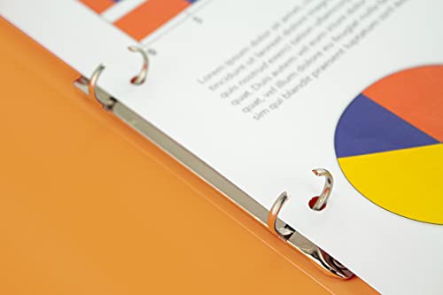 Kangaro Ringbuch Blickdicht Orange (PP, DIN A4, 2-Ringe 16mm O-Mechanik, Rücken 20mm)