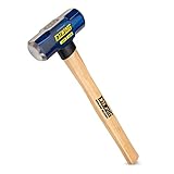 Estwing 4-Pound Hard Face Sledge Hammer for Demolition/Stake Driving, 50-55 HRC, 16-Inch Hickory Handle, Ergonomic Grip, Durable Construction