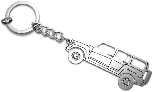 Keychain With Ring Suitable for For Hummer H3 Car Enthusiasts Steel Key Pendant Chain Automobile Gift Car Design Accessories Laser Cut