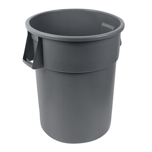 Caneca de Basura Redonda de 55 Galones en Gris miniatura 6