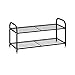 wejście stojak na buty Organizer Na Buty Do Matowej Czerni, 2-poziomowy Wolnostojący Stojak Na Buty Metalowa Półka Do Przechowywania Butów Ze Srebrnymi Regał na buty (Color : 60cm/23.6in)