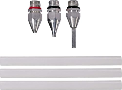 Einhell Heißklebepistole TC-GG 30 (mechanischer Vorschub, Sichtfenster, Aufstellbügel, inkl. Standard-, Flach-, Verlängerungsdüse, 3 Klebestifte)