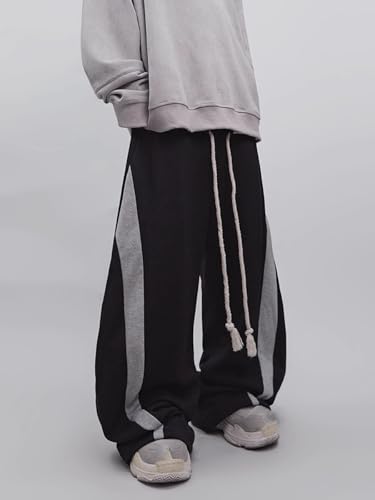 Men's Pants Spring Fall Hip-Hop High-Street Wide-Leg Sport Pants American Loose Casual Straight-Leg Trouser4