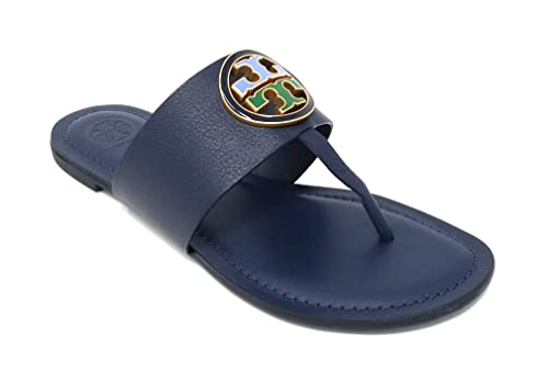 Tory Burch Womens Benton Band Flats Sandals (7, Royal Navy - Royal Navy Multi, numeric_7)