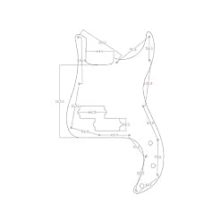 KAISH Pickguard en aluminium anodisé 13 trous pour basse basse American Fender P Doré - Les Beatles, Paul McCartney, John Lennon, RIngo Starr, George Harrison KAISH Pickguard en aluminium anodisé 13 trous pour basse basse American Fender P Doré – Image 2