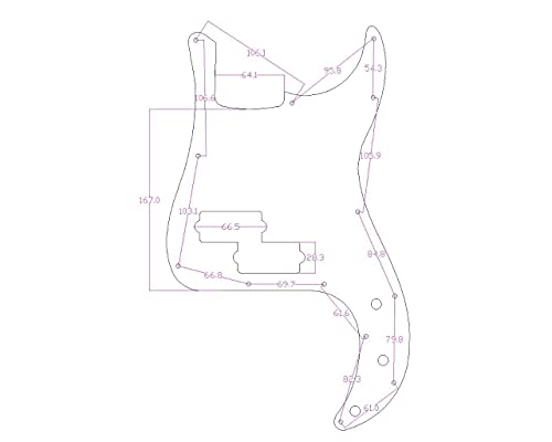 KAISH Pickguard en aluminium anodisé 13 trous pour basse basse American Fender P Doré - Les Beatles, Paul McCartney, John Lennon, RIngo Starr, George Harrison KAISH Pickguard en aluminium anodisé 13 trous pour basse basse American Fender P Doré – Image 3