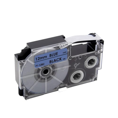 18 Colors12mm���x���J�[�g���b�W�݊����̂���withxr-12x/xr-12we/xr-12rd/xr-12bu/xr-12yw/xr-12gn/xr-12gd KL-60 KL-60SR���x�����[�J�[(Black on Blue)