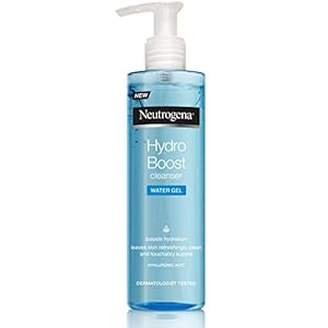 Neutrogena Hydro Boost Water Gel Cleanser, Suitable for Sensitive Skin, With Hyaluronic Acid, Aloe Vera, 200 ml