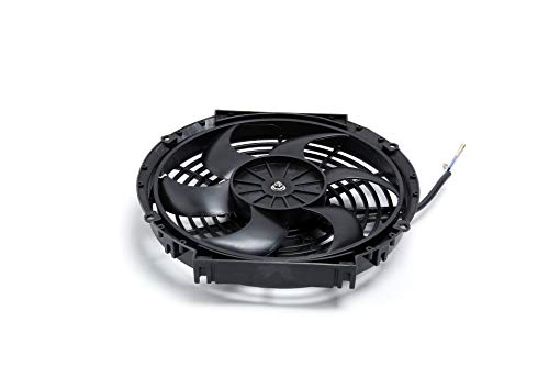 (Pack Of 2) Engine Radiator Cooling Fan 10 Inch Curved Blade Ultra Thin Universal High Performance 12V 80W Motor，Radiator Fan With Fan Mounting Kit（Puller And Pusher Design） #TOP3