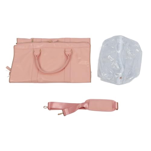 Convertible Travel Garment Bag, Convertible Carry on Garment Bag for Women, Large Capacity Garment Bag - Folding Business Luggage Bag with Shoulder Strap for Travel - Pink