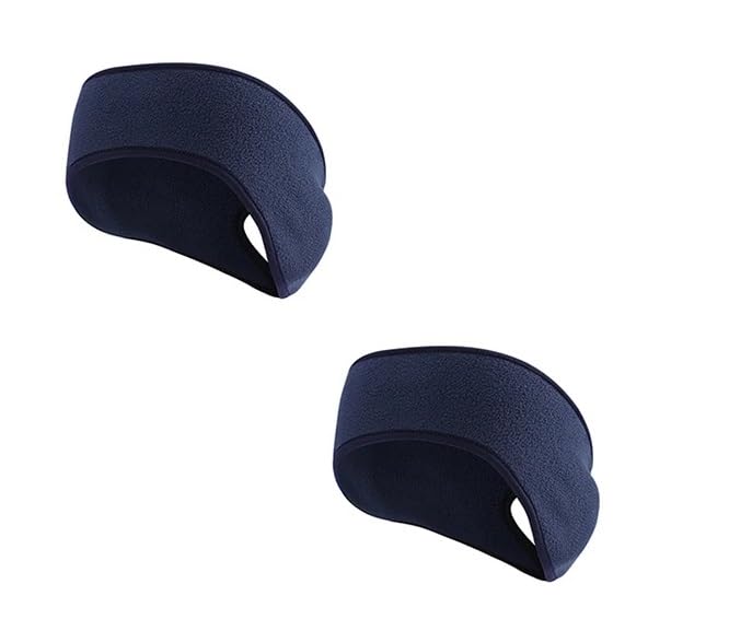 2 PCs Winter Fleece Ponytail Headbands- Ear Warmer/Earmuff Headbands with Ponytail for Men, Women, Girls, Boys Fleece Ear Warmers Headband for Cold Weather Ski Yoga-image-34