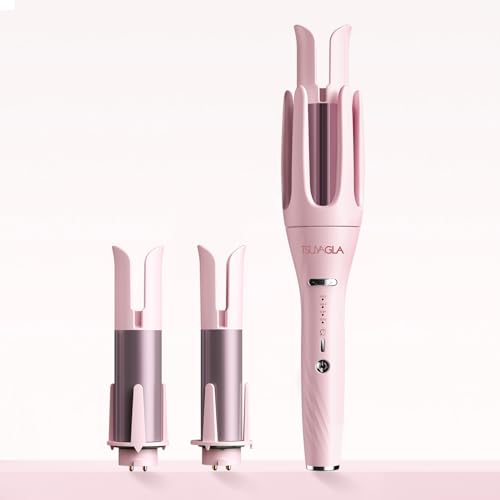 3 in 1 Automatic Curling Iron, Hair Curlers with 3 Curling Barrels (1' - 1.25' - 1.5'), Rotating...