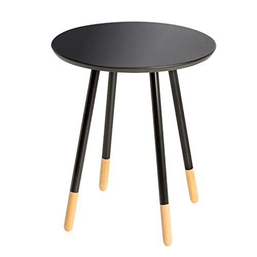 Honey-Can-Do Round End Table Tbl-08726 Black #TOP1
