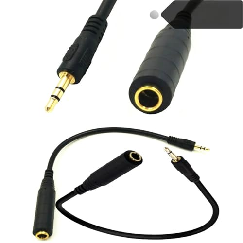 For TS mono 3.5mm male mono TS 6.35mm female audio cable adapter stereo 3.5 male 6.35 female auxiliary cable connector 3.5 6.35 
